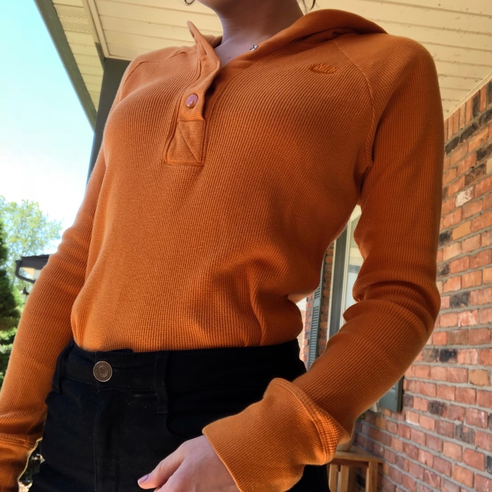Nike mustard hooded top